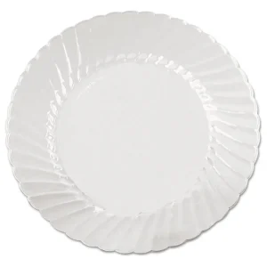 Classicware Plates, Plastic, 9″ Dia, Clear, 18/bag, 10 Bags/carton