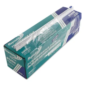 Pvc Food Wrap Film Roll In Easy Glide Cutter Box, 18″ X 2,000 Ft, Clear
