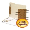 Reinforced Self-Adhesive Two-Prong Fastener Base and Compressor Sets, 2″ Capacity, 2.75″ Center to Center, Brown, 100/Box - Image 2