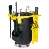 BRUTE Standard Brute Rim Caddy, Four Compartments, Fits 32.5" Diameter Cans, 26.5 x 6.75, Yellow - Image 2