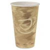Mistique Polycoated Hot Paper Cups, 8 oz, Printed, Brown, 50/ Sleeve, 20 Sleeves/Carton