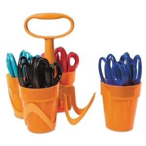 Classpack Caddy, Rounded Tip, 5″ Long, 1.6″ Cut Length, Assorted Straight Handles, 24/set