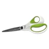 Carbotitanium Bonded Scissors, 8″ Long, 3.25″ Cut Length, White/green Straight Handle