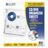 Deluxe CD Ring Binder Storage Pages, Standard, 8 Disc Capacity, Clear/White, 5/Pack - Image 2