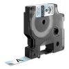 Rhino Permanent Vinyl Industrial Label Tape, 0.5″ X 18 Ft, Clear/black Print - Image 2