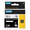 Rhino Permanent Vinyl Industrial Label Tape, 0.5″ X 18 Ft, Clear/black Print