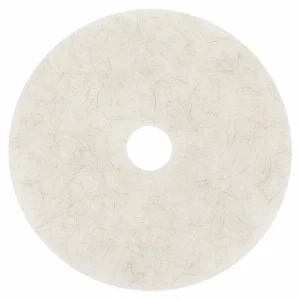 Ultra High-Speed Natural Blend Floor Burnishing Pads 3300, 24" Diameter, White, 5/carton
