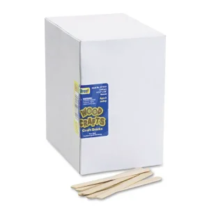 Natural Wood Craft Sticks, 4.5″ X 0.38″, Economy Grade Wood, Natural, 1,000/box