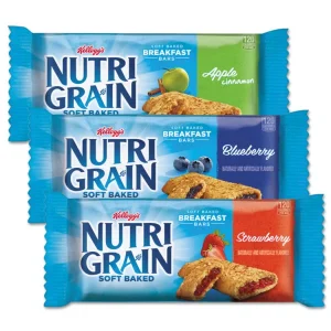 Nutri-Grain Soft Baked Breakfast Bars, Asstd: Apple, Blueberry, Strawberry, 1.3 Oz Bar, 48/carton