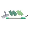 Speedclean Window Cleaning Kit, Aluminum, 72" Extension Pole, 8" Pad Holder, Silver/green - Image 2