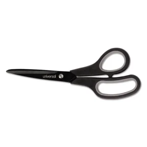 Industrial Carbon Blade Scissors, 8″ Long, 3.5″ Cut Length, Black/gray Straight Handle
