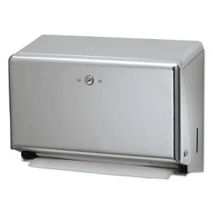 Mini C-Fold/multifold Towel Dispenser, 11.13 X 3.88 X 7.88, ChromeConvenience, Dispensers, Facility, Hand Towel, Kitchens, Mechanical, Paper Towel, SAN JAMAR, Towel Dispensers, Towels, Washrooms