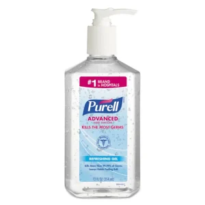 Advanced Hand Sanitizer Refreshing Gel, 20 oz Pump Bottle, Clean Scent, 12/Carton