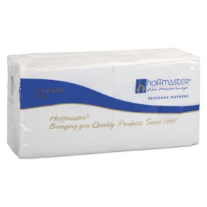 Beverage Napkins, 2-Ply 9 1/2 X 9 1/2, White, Embossed, 1000/carton