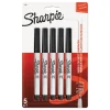 Ultra Fine Tip Permanent Marker, Ultra-Fine Needle Tip, Black, 5/Pack