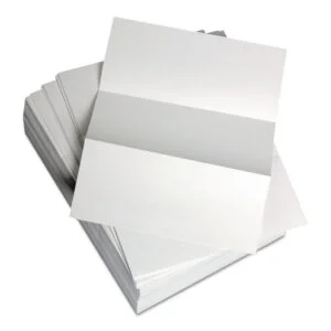 Custom Cut-Sheet Copy Paper, 92 Bright, Micro-Perforated Every 3.66″, 24 lb Bond Weight, 8.5 x 11, White, 500/Ream