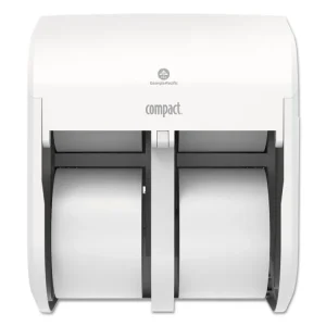 Compact Quad Vertical 4-Roll Coreless Tissue Dispenser, 12.06 X 8 X 14.44, White