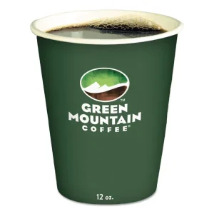 Paper Hot Cups, 16 Oz, Green Mountain Design, Multicolor, 1,000/carton