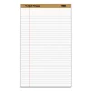 “The Legal Pad” Plus Ruled Perforated Pads With 40 Pt. Back, Wide/legal Rule, 50 White 8.5 X 14 Sheets, Dozen