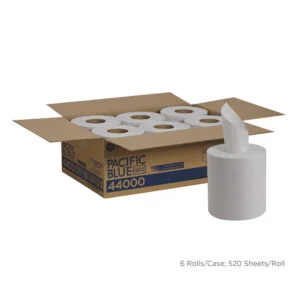 Pacific Blue Select 2-Ply Center-Pull Perf Wipers, 2-Ply, 8.25 x 12, White, 520/Roll, 6 Rolls/Carton