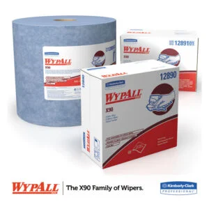 X90 Cloths, Jumbo Roll, 2-Ply, 11.1 x 13.4, Denim Blue, 450/Roll