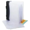 Cd/dvd Three-Ring Refillable Binder, Holds 90 Discs, Midnight Blue/clear - Image 3