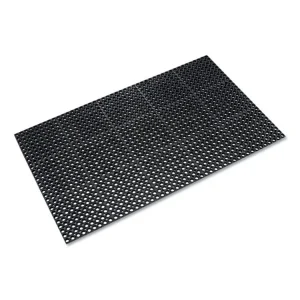 Safewalk Heavy-Duty Anti-Fatigue Drainage Mat, General Purpose, 36 X 60, Black