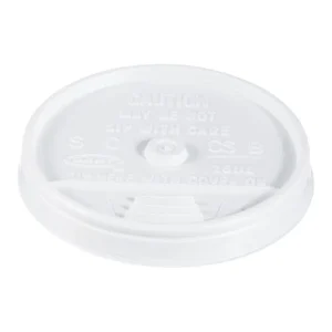 Plastic Lids, Fits 12 Oz To 24 Oz Hot/cold Foam Cups, Straw-Slot Lid, White, 100/pack, 10 Packs/carton
