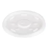 Polystyrene Plastic Flat Straw-Slot Cold Cup Lids, Fits 28 oz Cups, Translucent, 960/Carton