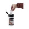 HandKleen Premoistened Antibacterial Wipes, Cloth, 5.5 x 6.5, Unscented, White, 70/Tub - Image 2