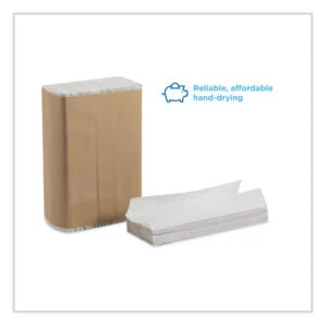 Pacific Blue Basic C-Fold Paper Towels, 1-Ply, 10.1 x 13.2, White, 240/Pack, 10 Packs/Carton