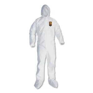 A20 Elastic Back, Cuff And Ankles Hooded Coveralls, 4x-Large, White, 20/carton