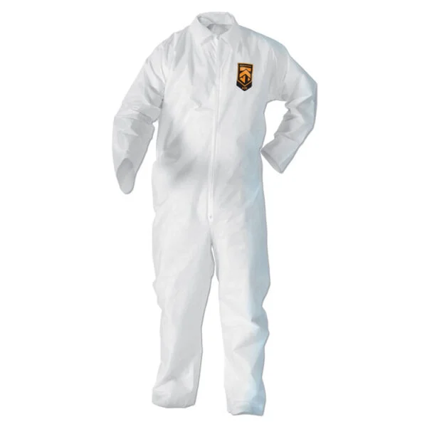 A30 Elastic-Back and Cuff Coveralls, 2X-Large, White, 25/Carton