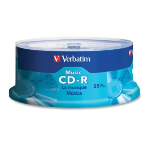 Cd-R Music Recordable Disc, 700 Mb/80 Min, 40x, Spindle, Silver, 25/pack