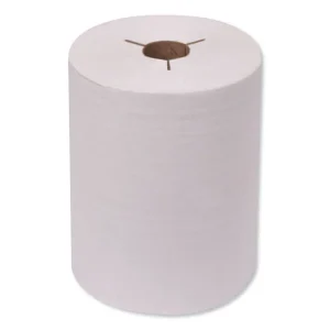 Universal Hand Towel Roll, Notched, 1-Ply, 8″ x 425 ft, Natural White, 12 Rolls/Carton