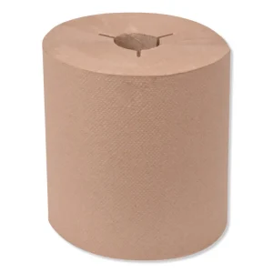 Universal Hand Towel Roll, Notched, 1-Ply, 8″ x 800 ft, Natural, 6 Rolls/Carton