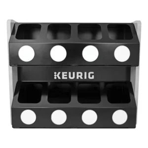 Premium K-Cup Pod Storage Rack 8-Sleeve, 16 X 21 X 18, Black