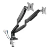Adaptivergo Dual Monitor Arm With Usb, For 27″ Monitors, 180 Deg Rotation, 30 Deg Tilt, 135 Deg Pan, Black, Supports 11 Lb - Image 3