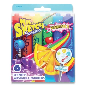 Scented Watercolor Marker, Broad Chisel Tip, Assorted Colors, 8/set