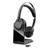 B825-M Voyager Focus UC Binaural Over The Head Bluetooth Headset, Black - Image 2