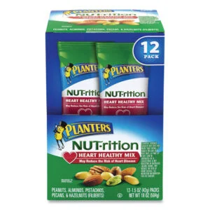 Nut-Rition Heart Healthy Mix, 1.5 Oz Tube, 12 Tubes/box, Ships In 1-3 Business Days