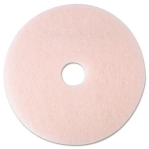 Ultra High-Speed Eraser Floor Burnishing Pad 3600, 19" Diameter, Pink, 5/carton