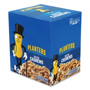 Salted Cashews, 1.5 Oz Packs, 18 Packs/box, Ships In 1-3 Business Days