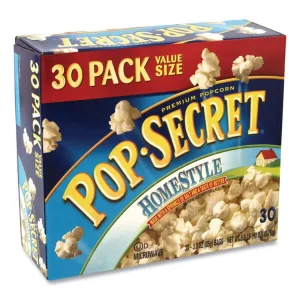Microwave Popcorn, Homestyle, 3 Oz Bags, 30/carton, Ships In 1-3 Business Days