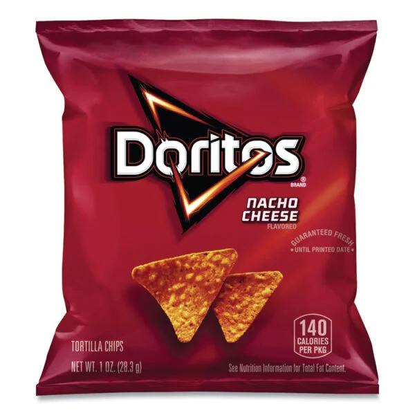 Nacho Cheese Tortilla Chips, 1 Oz Snack Bag, 50/carton, Ships In 1-3 Business Days