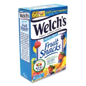 Fruit Snacks, Mixed Fruit, 0.9 Oz Pouch, 66 Pouches/box, Ships In 1-3 Business Days