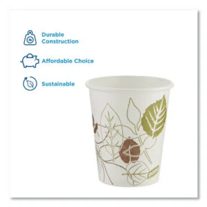 Pathways Paper Hot Cups, 10 Oz, 15/sleeve, 20 Sleeves/carton