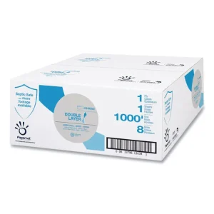 Heavenly Soft Double Layer Jumbo Toilet Tissue, Septic Safe, 1-Ply, White, 1,000 Ft, 8 Rolls/carton