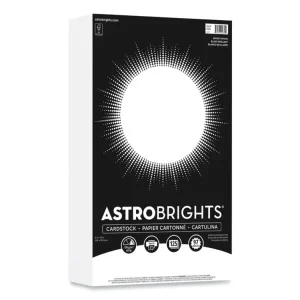 Color Cardstock, 65 lb Cover Weight, 8.5 x 14, Bright White, 125/Pack
