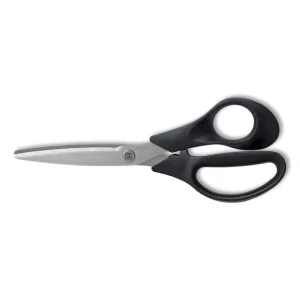 Stainless Steel Scissors, 7″ Long, 2.64″ Cut Length, Black Straight Handle